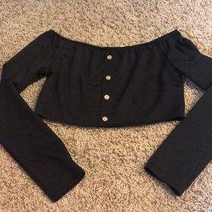 Black crop top